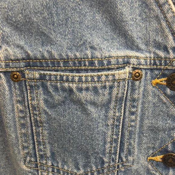 Liz Claiborne Vintage Denim Vest, S, Cottagecore 90s Classic - Picture 3 of 9